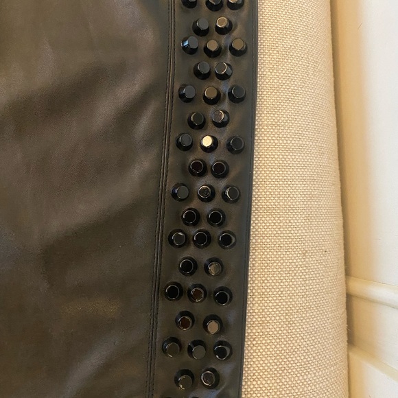 Stunning strapless vegan leather studded dress - Picture 3 of 4